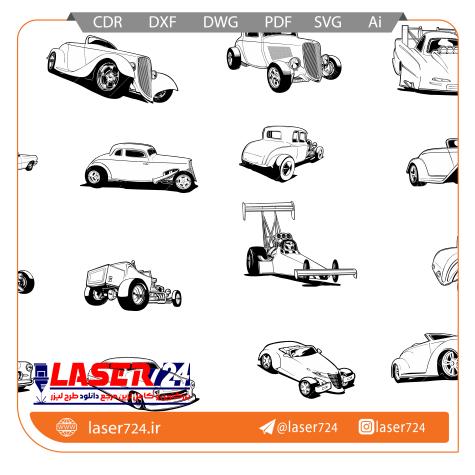 تصویر طرح استیکر و وکتور ماشین #1